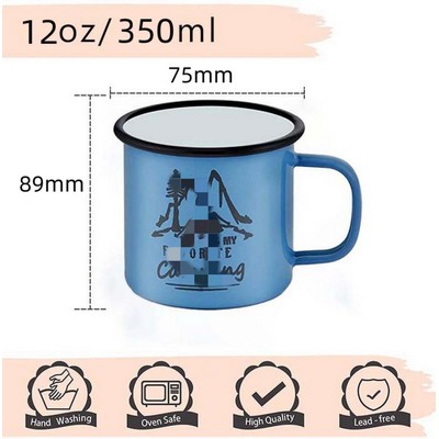 Enameled Camping Mug With Steel Core