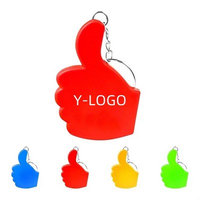 Finger Shaped Tape Measure Keychain