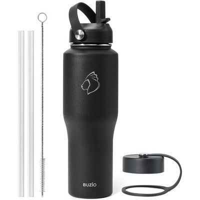 Slim outline w/thermos flask Cap Water Bottle, Double Wall Vacuum Insulated Water Bottle