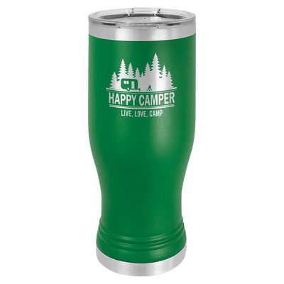 Green Polar Camel™ 20 oz Pilsner Tumbler with Clear Lid