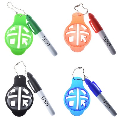 Golf ball marker pen set