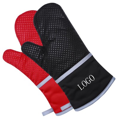 Full Finger Silicone Oven Cotton Gloves
