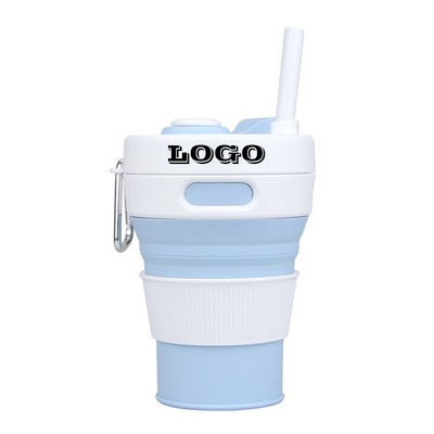 Silicone Folding Color Blocked Convenient Coffee Cup