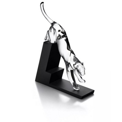 Baccarat Leaping Panther with Black base