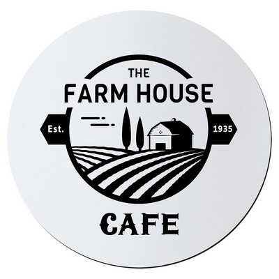3.75" Round White/Black Silicone Coaster