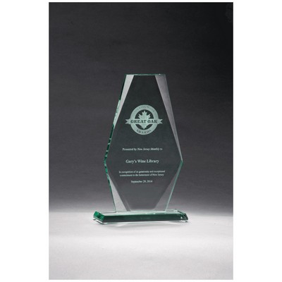 5.5" x 9" Premium Series Jade Glass Award
