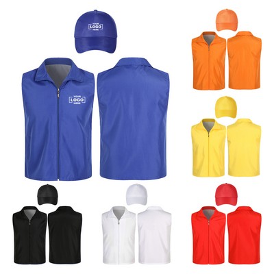 Volunteer Vest and Hat Set for Adults