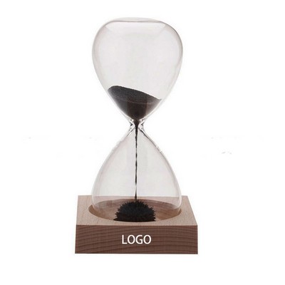 Magnetic Hourglass W/ Wooden Stand