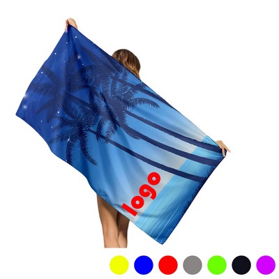 Sublimated Serged Hem Microfiber Rally Towel