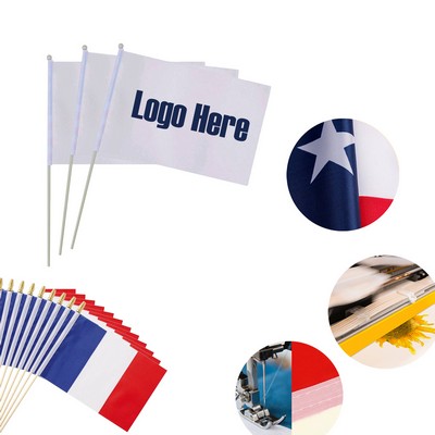 Full Color Small Hand Waving Flag
