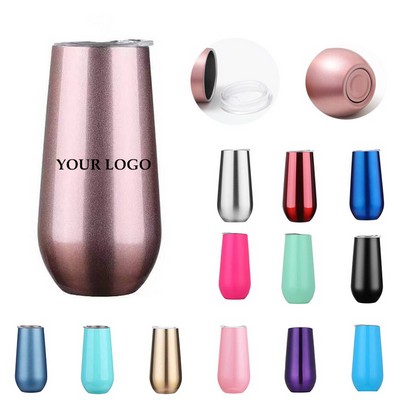 Summer 6oz Reusable Insulated Champagne Flute Wine Tumbler