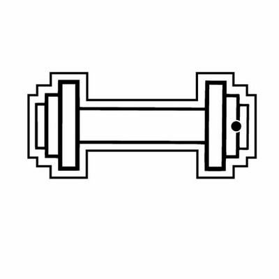 Barbell 2 Key Tag (Spot Color)