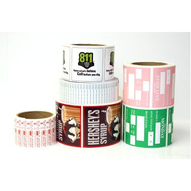 4-Color Process Square Corner Butt Cut Labels On Roll (5.1 to 7.5 Square Inches)