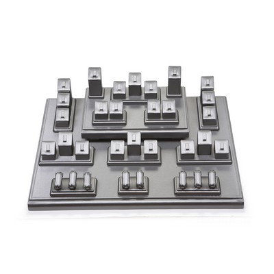 Leatherette Ring Showcase Display Set