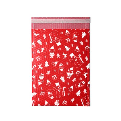 6.5 x 8.7 Inch Red Poly Bubble Mailer Self Seal Padded Envelopes for Shipping/ Packaging/ Mailing