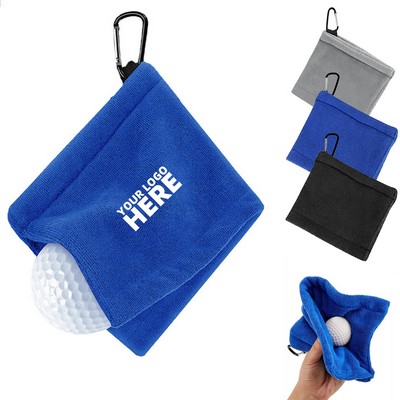 Golf Ball Cleaner Towel With Clip