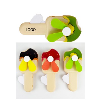 Popsicle-Shaped Press Type Handheld Cooling Fan