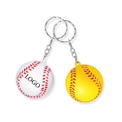 Stress Relief Baseball Keychain