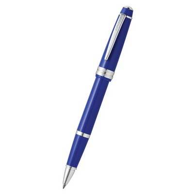 Cross® Bailey Light™ Polished Blue Resin With Chrome Accents Rollerball Pen