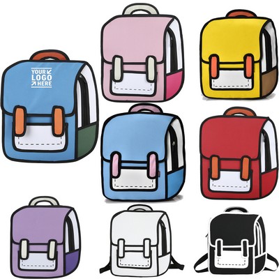 Backpack Manga Backpack 3D Stereoscopic