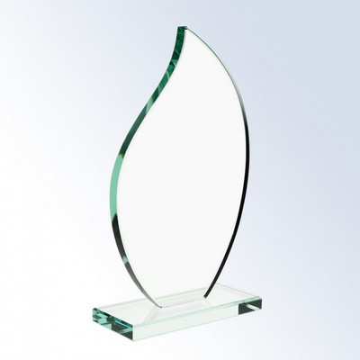 Small Jade Glass Flare Award - Unattached
