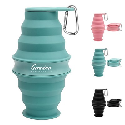 17oz Silicone Foldable Water Bottle