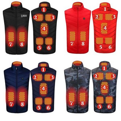 Unisex 8 Heating Zones Electric Heated Vest