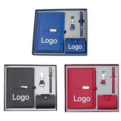 Notebook Pen Keychain Card Case Gift Set