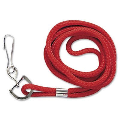 1/4" Wide Cord Lanyard w/Metal Crimp