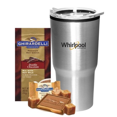 Ghirardelli Cocoa & Chocolate Square with 20 oz. Stainless Tumbler