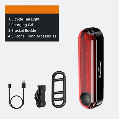 Bike Tail Light USB Rechargeable Red Color High Intensity Led Light Fits On Any Bike, Helmet, Backpa