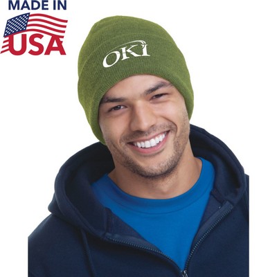 USA-Made 12" Acrylic Knit Beanie