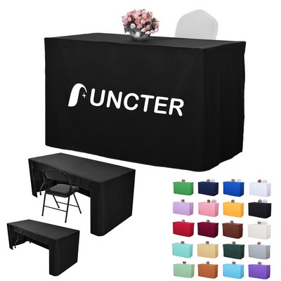 4' Premium Fitted Standard Table Cover ( Full Color Dye Sublimation )