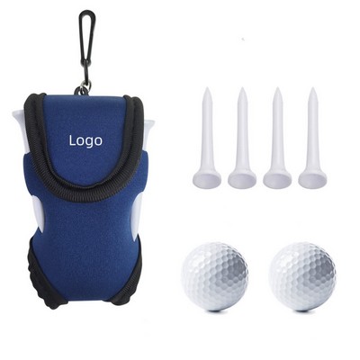 Golf Ball Waist Bag With Tee Holder