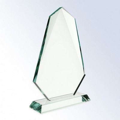 Small Jade Glass Spear Award - Attached