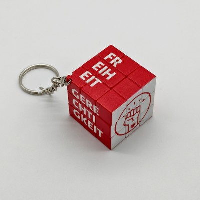 3 X 3 Puzzle Cube With Keychain