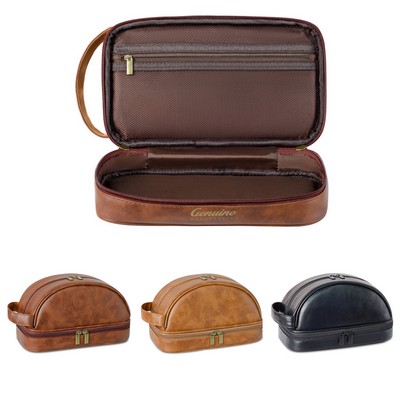 Classic Leather Toiletry Bag