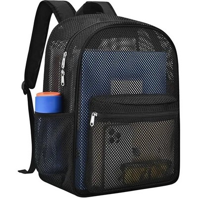 Semi-Transparent Heavy Duty Mesh Backpack