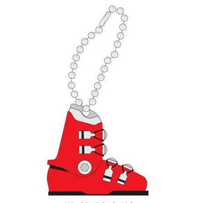 Ski Boot Promotional Key Chain w/ Black Back (6 Square Inch)