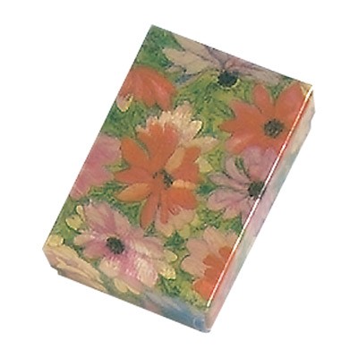Metallic Floral Print Cotton Filled Box