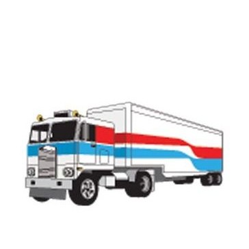 Semi Truck Executive Magnet w/ Full Magnetic Back (3 Square Inch)