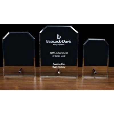 Jade Glass Standing Clipped Rectangle Award (6"x8")