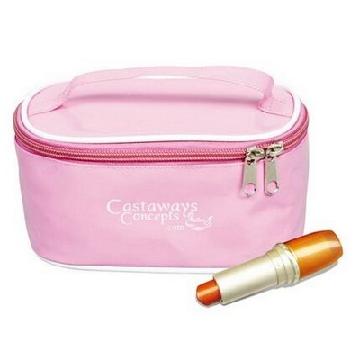 PVC Vinyl Cosmetic Bag w/ Handle