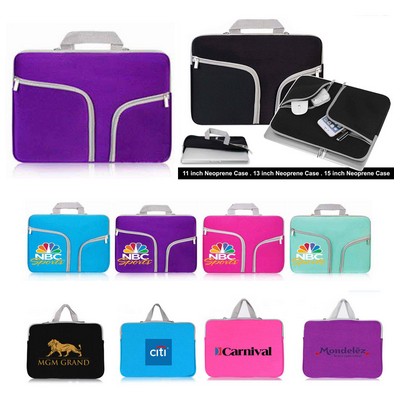 Promotek iBank® Neoprene Case for 13" Laptop Tablet Notebook with handle (Purple)