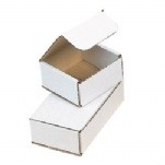 Corrugated White Folding Mailing Container (4" x 3" x 3")