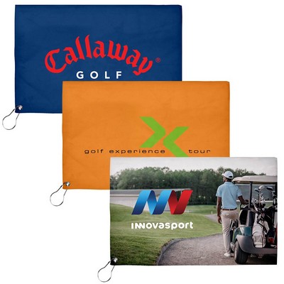 17x11 Sublimated Golf Towel - 200GSM (Factory Direct) 10-12 Weeks Ocean