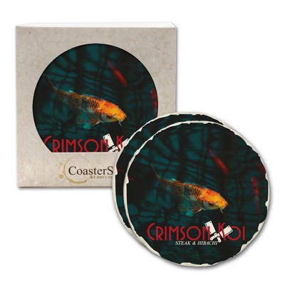 CoasterStone 4" Tumbled Round - 2 Pack