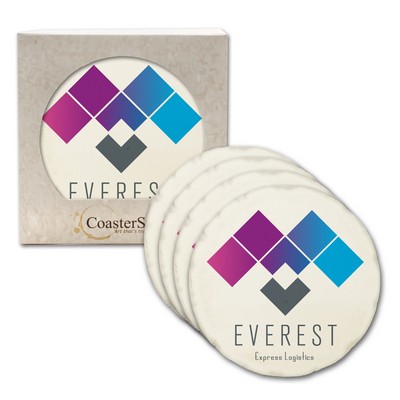 CoasterStone 4" Tumbled Round - 4 Pack (4")