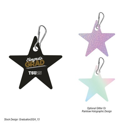 Acrylic Zipper Pull - Star