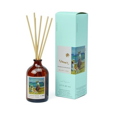 IMPRESSIONIST 80mL AMBER GLASS DIFFUSER IN BLUE BOX - RENOIR, "FIGURES ON T
